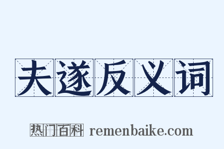 夫遂反义词是什么意思的图片
